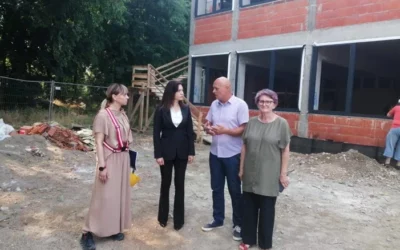 Županica Tramišak u obilasku radova na dogradnji OŠ Bilje