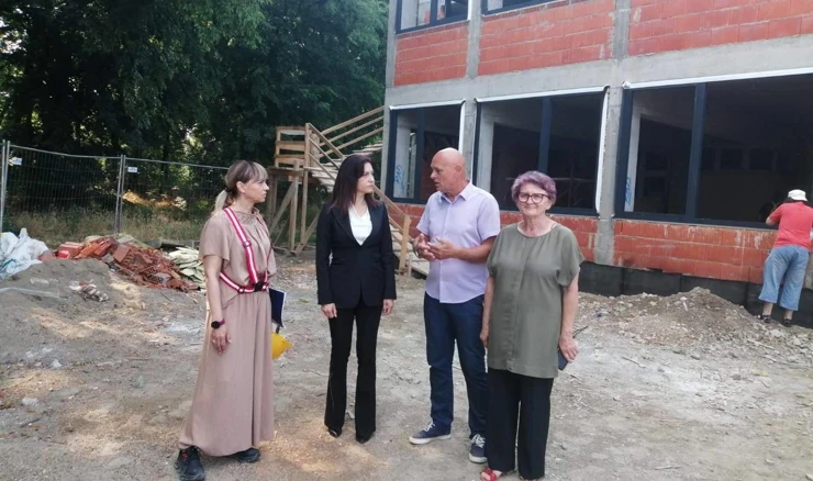 Županica Tramišak u obilasku radova na dogradnji OŠ Bilje
